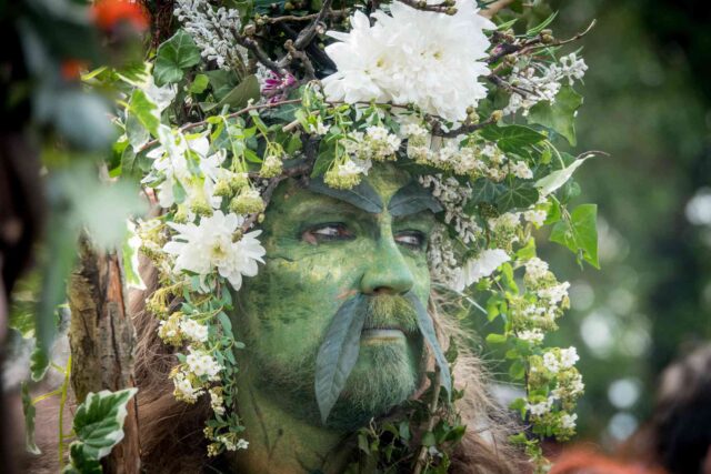 l'uomo verde nella festa celtica di beltane
